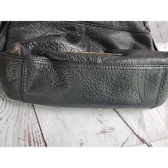 Fossil 75082 American Classic Black Pebble Leather Shoulder Bag READ - Picture 7 of 14